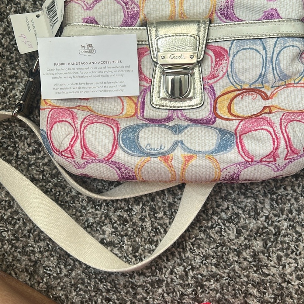NWT Y2K Coach Poppy Dream Crossbody Bag with Signature Monogram - Picture 12 of 14